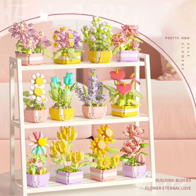 Everlasting Succulents Flower Building Blocks