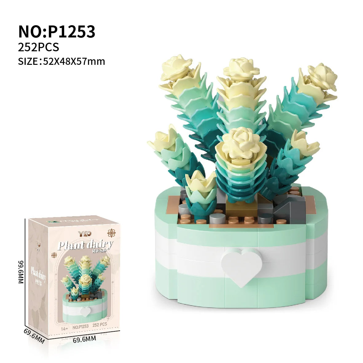 Everlasting Succulents Flower Building Blocks