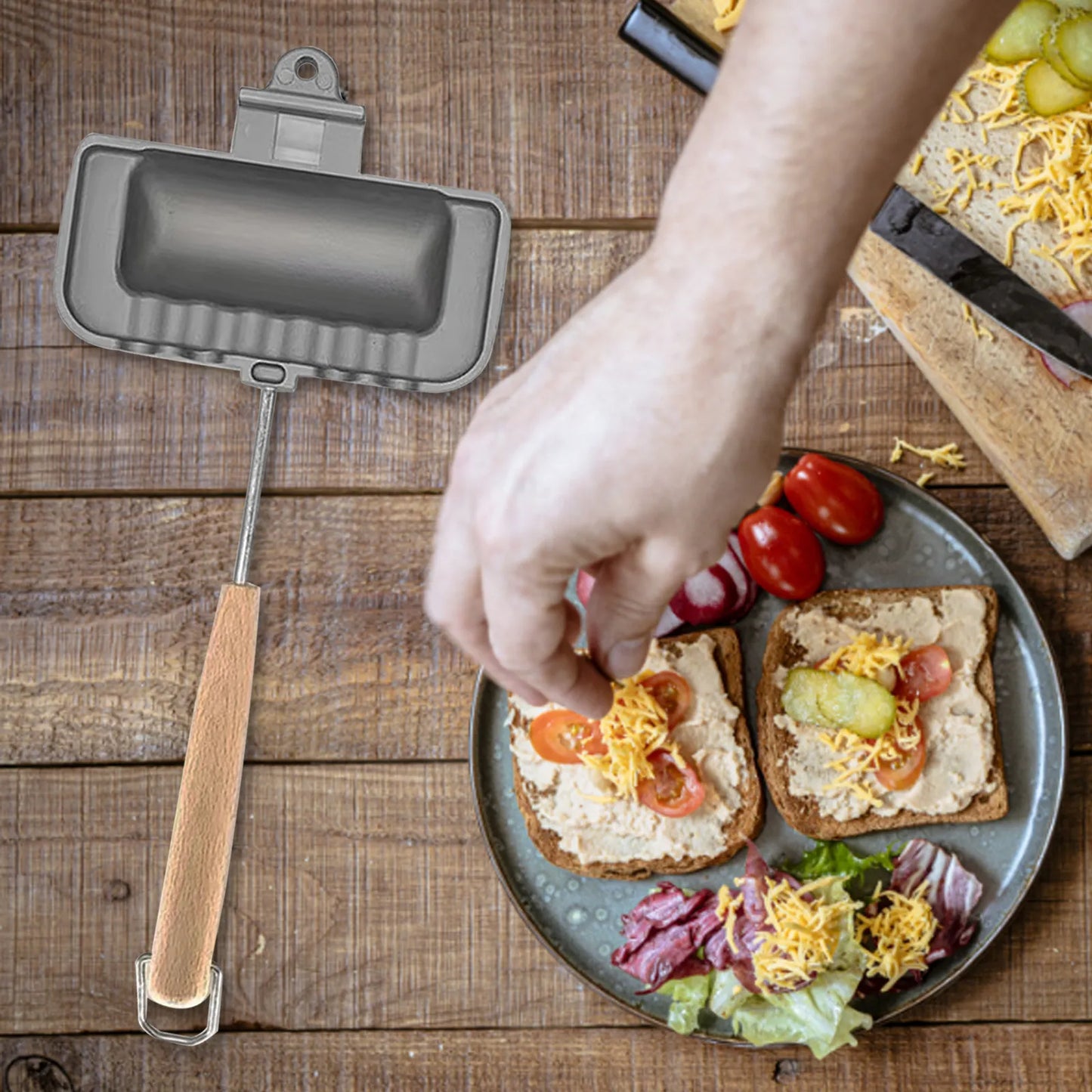 Double-Sided Non-Stick Foldable Sandwich Frying Pan Grill