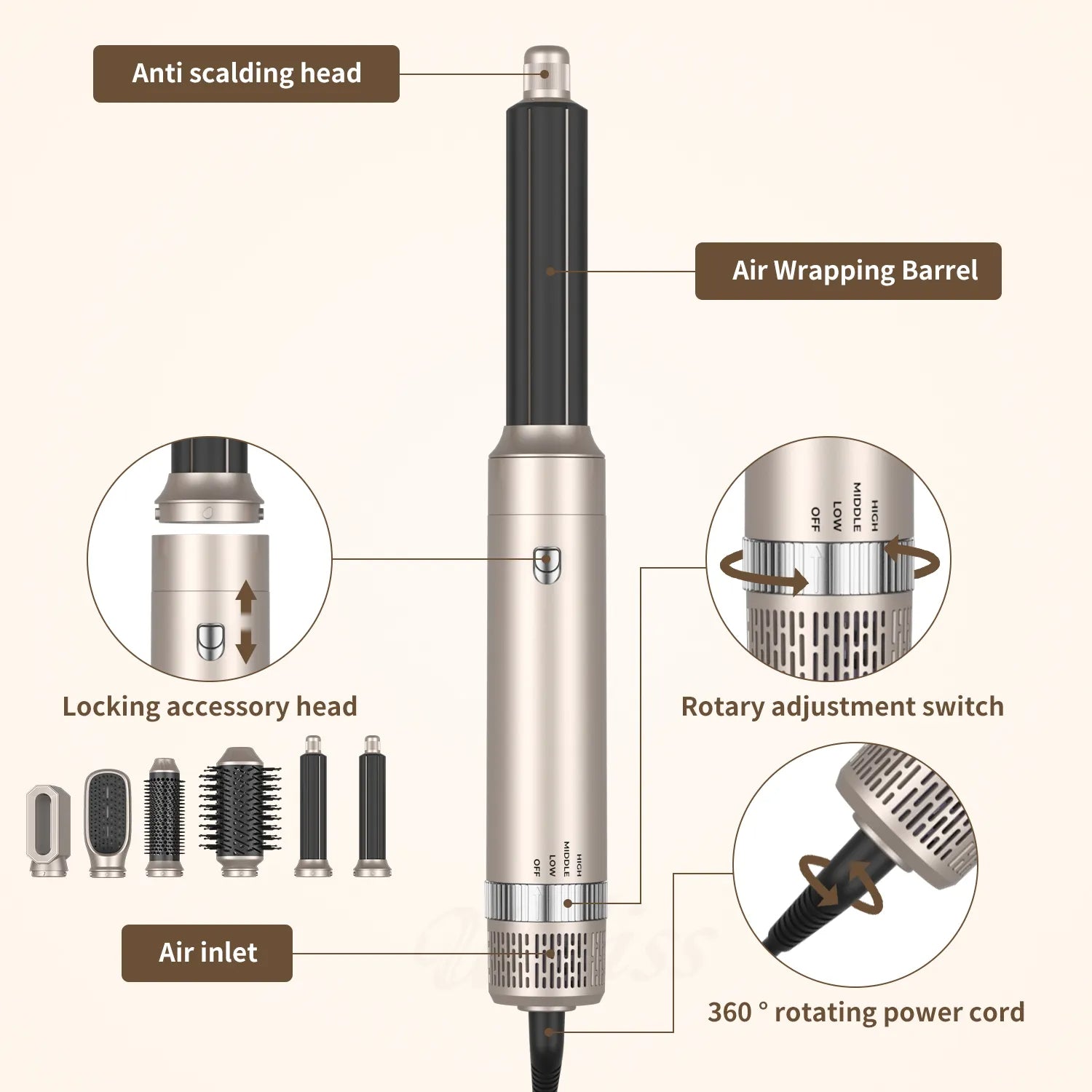 Detachable Ion Hair Dryer | Hair Dryer Brush | Low Cost Stuff